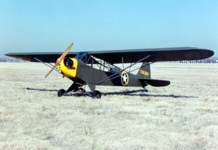 DAYTON, Ohio -- Piper L-4 Grasshopper at the National Museum of the United States Air Force. (U.S. Air Force photo)